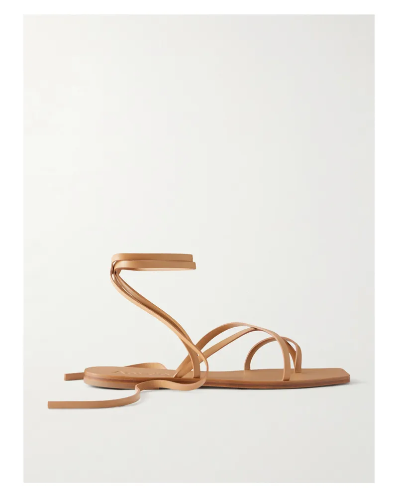 aeyde Norah Leather Sandals - Brown Brown