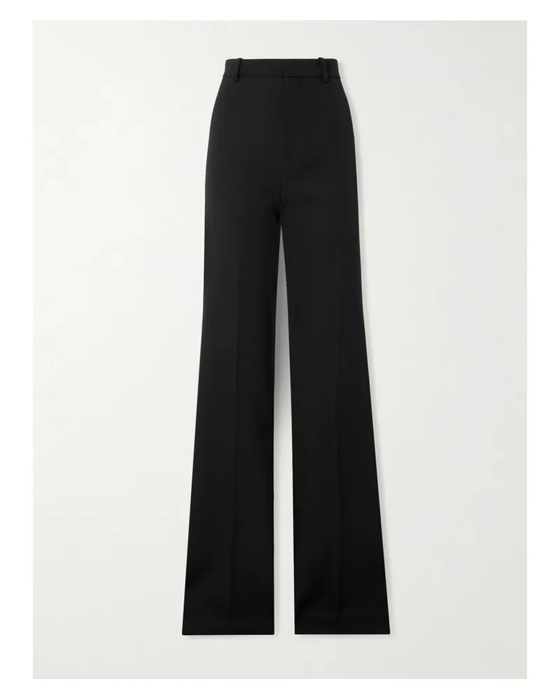 Chloé Hose Mit Weitem Bein Aus Wolle - Schwarz Schwarz