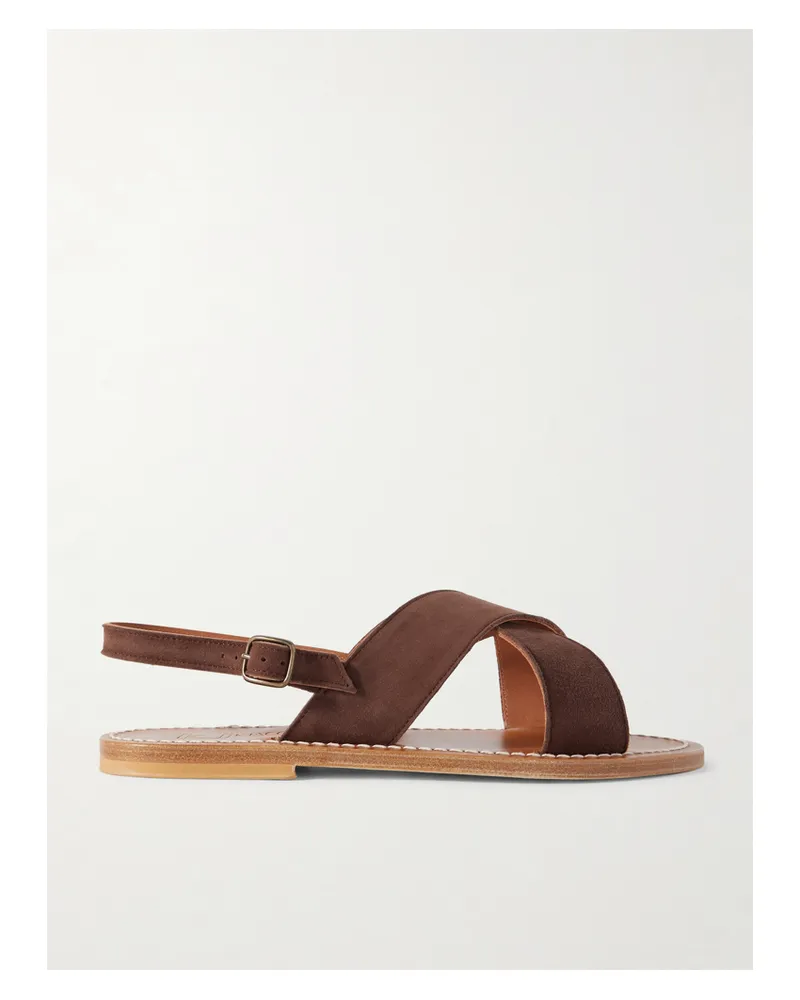 K.Jacques  Osorno Sandalen Aus Veloursleder - Braun Braun