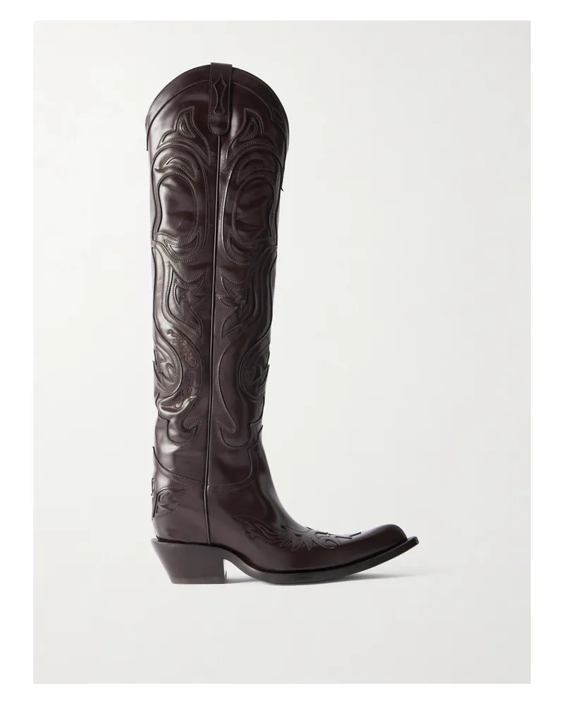 Acne Studios Leather Knee Boots - Brown Brown