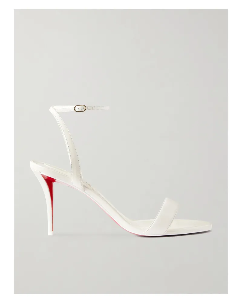 Christian Louboutin Miss Z 80 Leather Sandals - White White