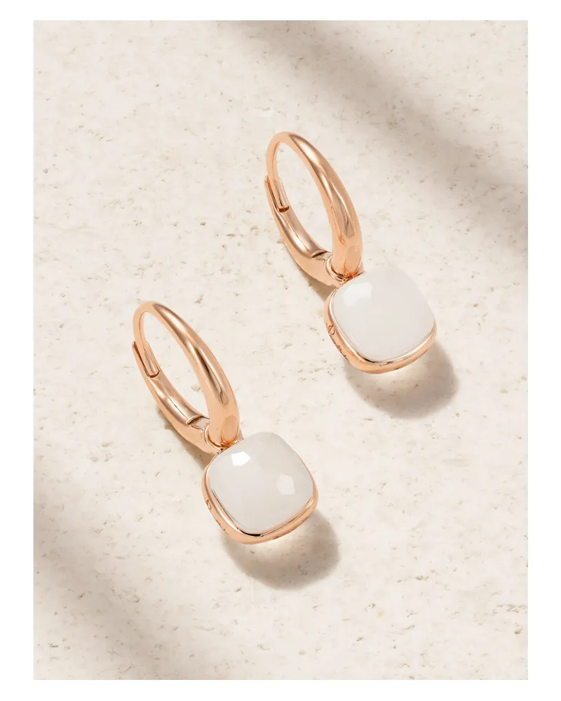 Pomellato Nudo Creolen Aus 18 Karat Roségold Mit Quarzen Gold