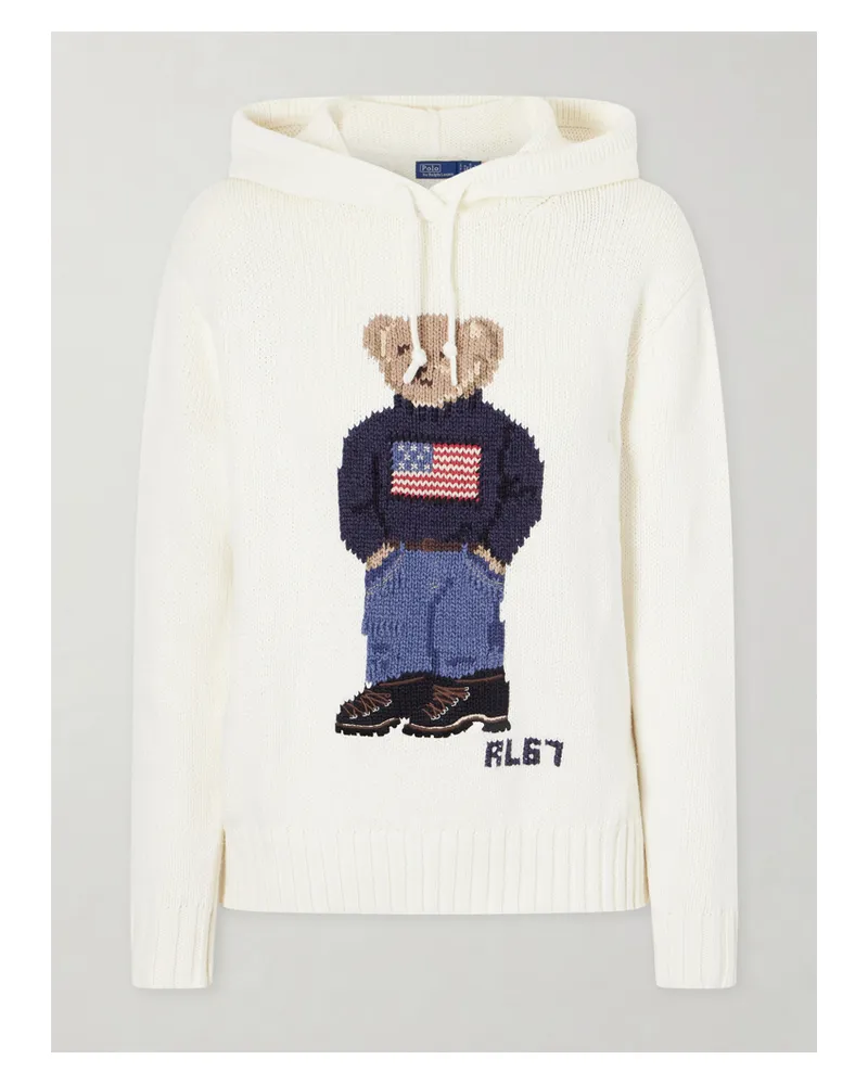Ralph Lauren Hoodie Aus Einer Baumwoll-leinenmischung - Creme Creme