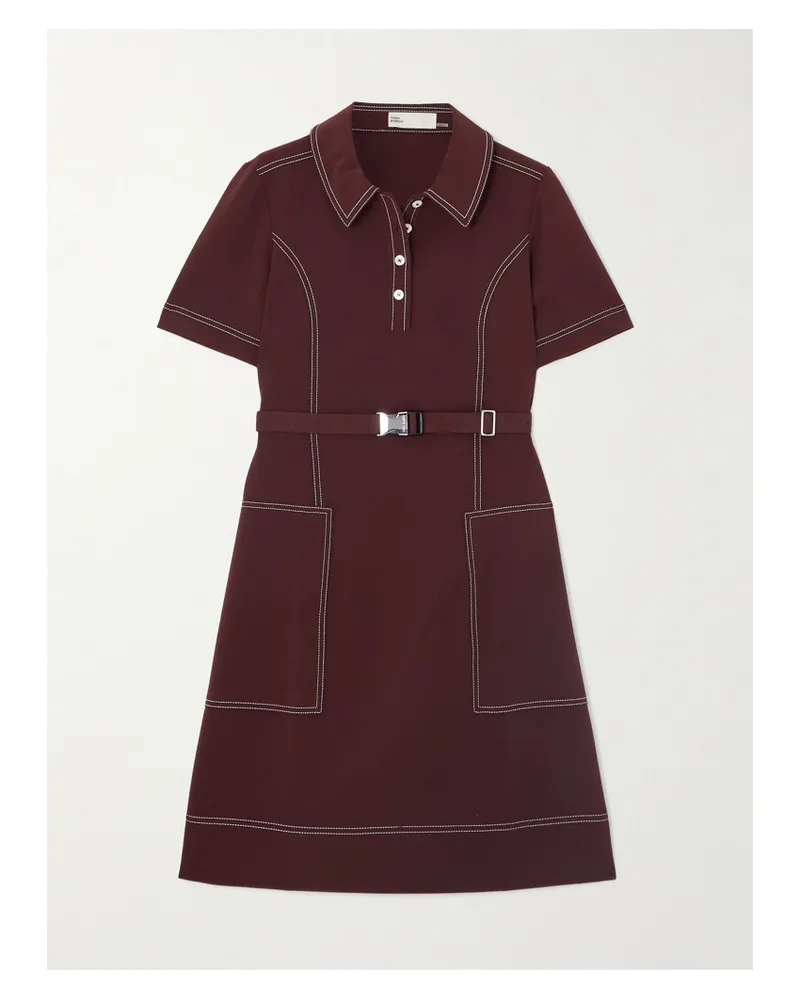 Tory Sport Minikleid Aus Jersey Mit Gürtel - Burgunder Burgunder