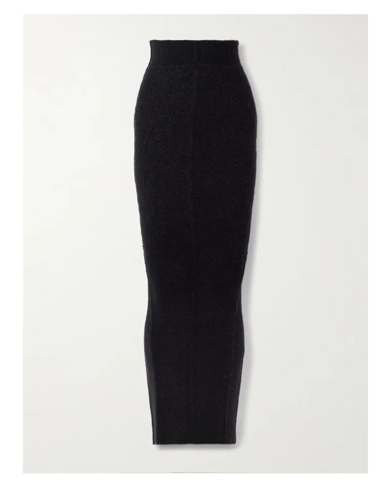 Rick Owens Maxirock Aus Rippstrick - Schwarz Schwarz