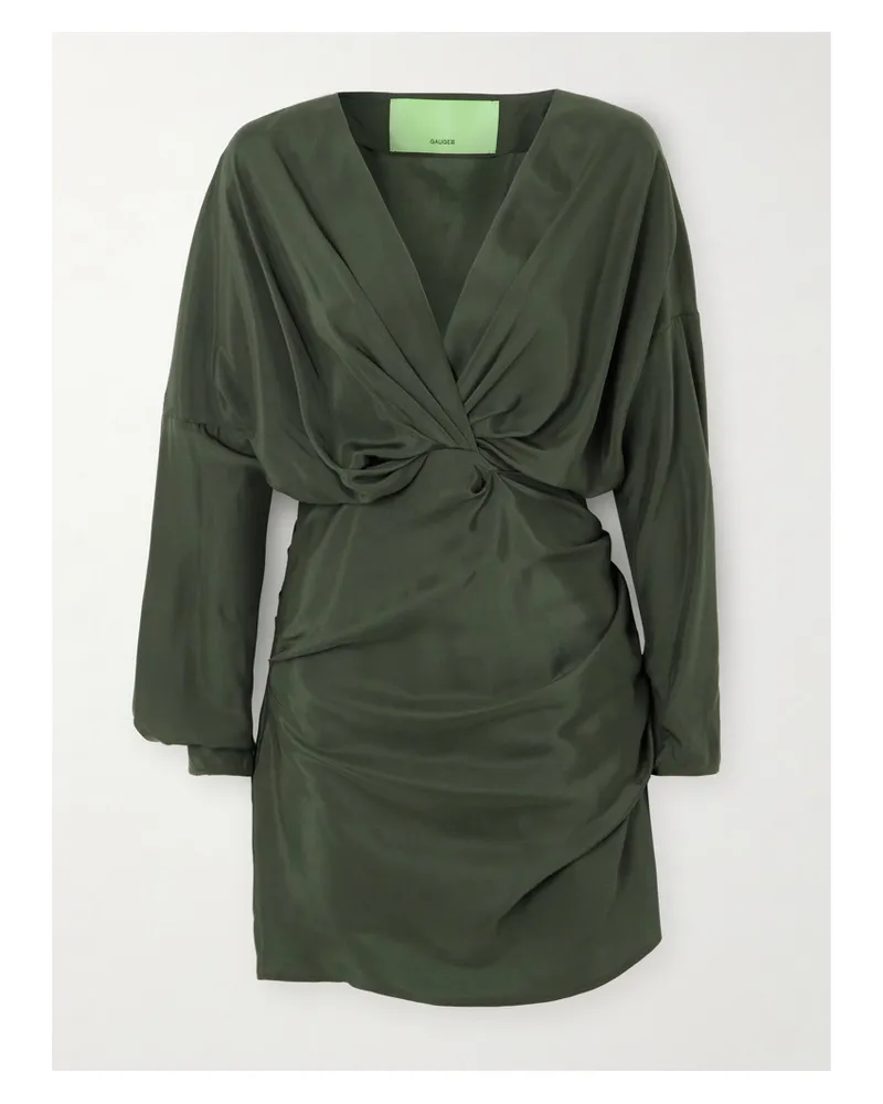 GAUGE81 Asuka Minikleid Aus Seidensatin - Grün Grün