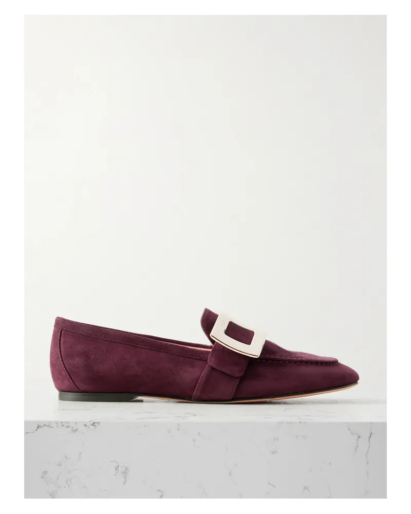 Roger Vivier Loafers Aus Veloursleder Mit Schnalle - Rot Rot