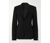 Blazer Aus Twill - Schwarz