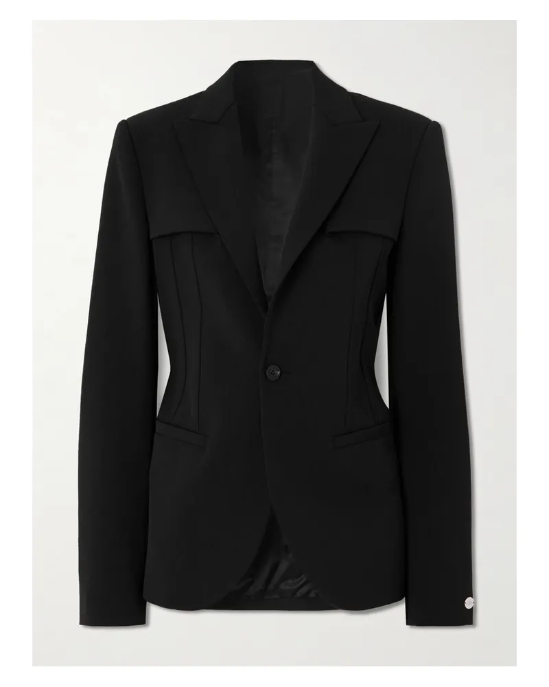 Jean Paul Gaultier Blazer Aus Twill - Schwarz Schwarz