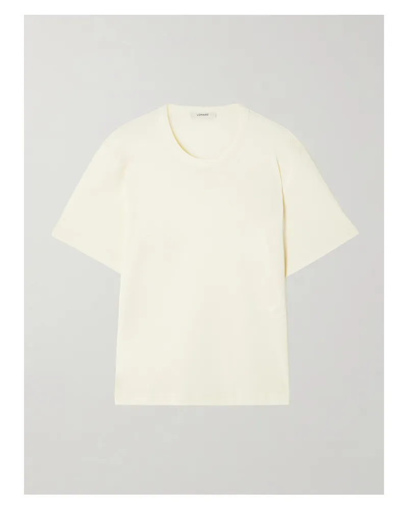 Christophe Lemaire Cotton-jersey T-shirt - Cream Cream