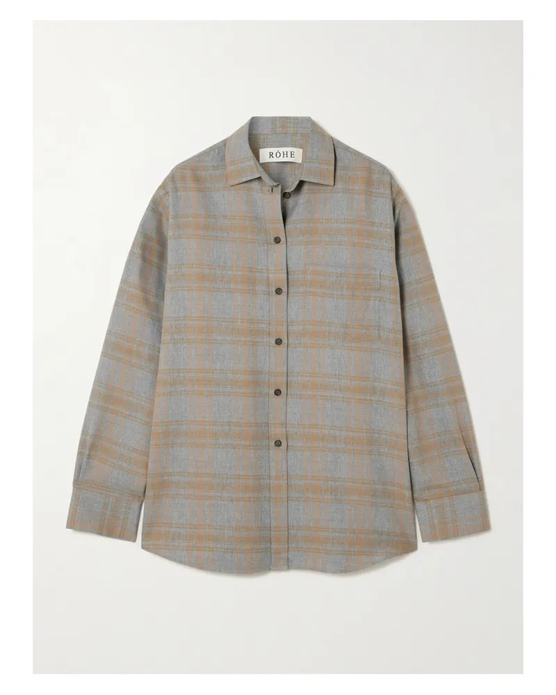 Róhe Hemd Aus Kariertem Twill - Blau Blau
