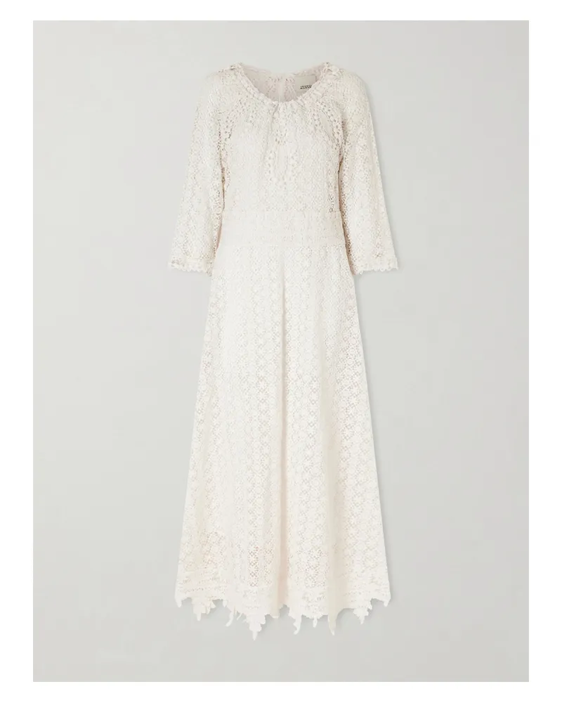 Isabel Marant Hydra Cotton-guipure Lace Maxi Dress - White White