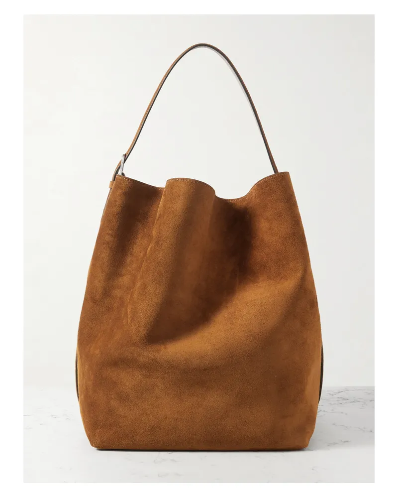 Totême Suede Tote - Brown Brown