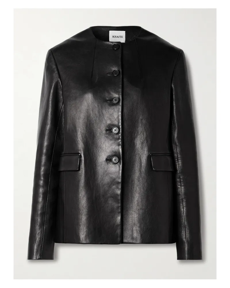 KHAITE Jameson Lederjacke - Schwarz Schwarz