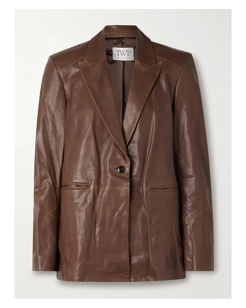 TWP James Blazer Aus Leder - Braun Braun