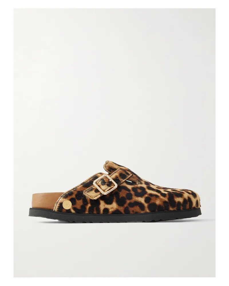 Birkenstock Boston Calf Hair Clogs - Animal Print Animal