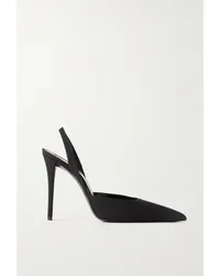 Saint Laurent Tabou Slingback-pumps aus Ripsband Schwarz