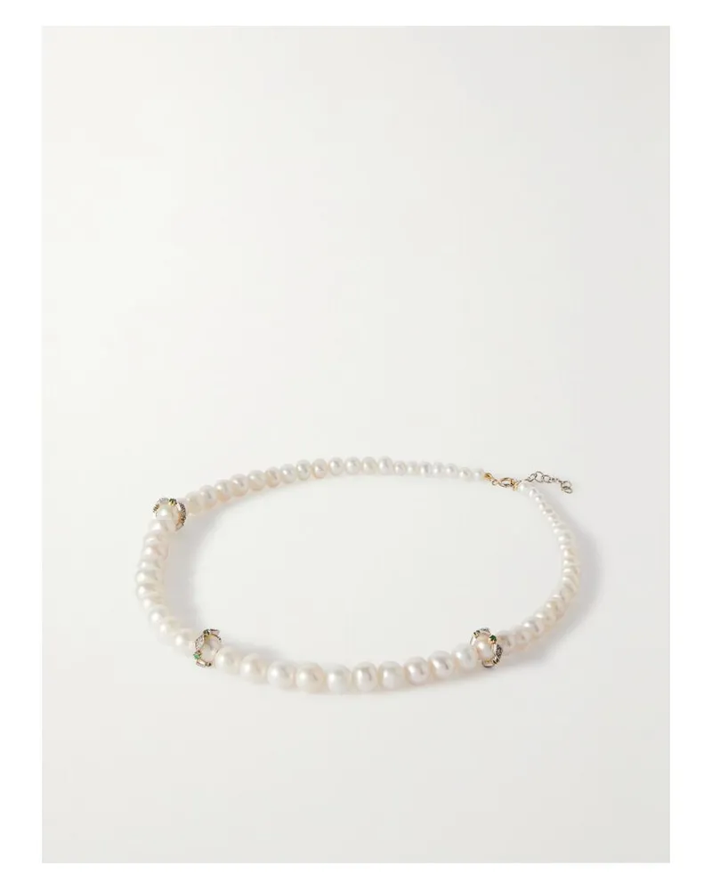 Pascale Monvoisin Chelsea N°2 Kette Aus 9 Karat Gold Mit Mehreren Steinen Gold