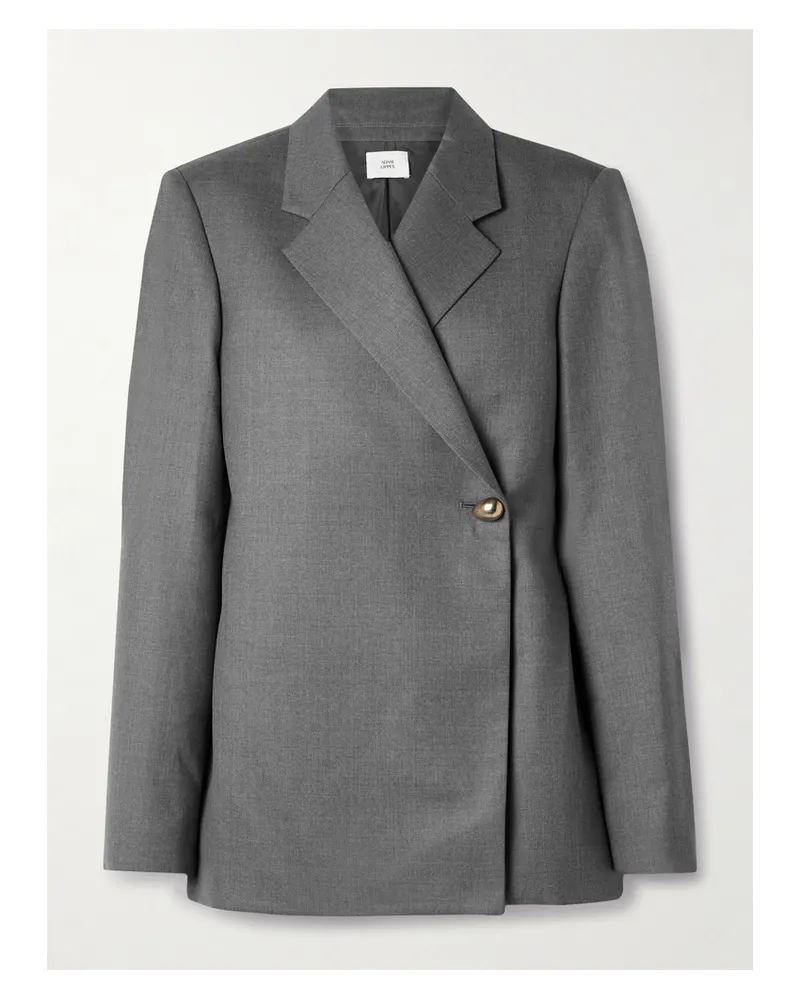 Adam Lippes Harrison Blazer Aus Twill Aus Einer Wollmischung - Grau Grau