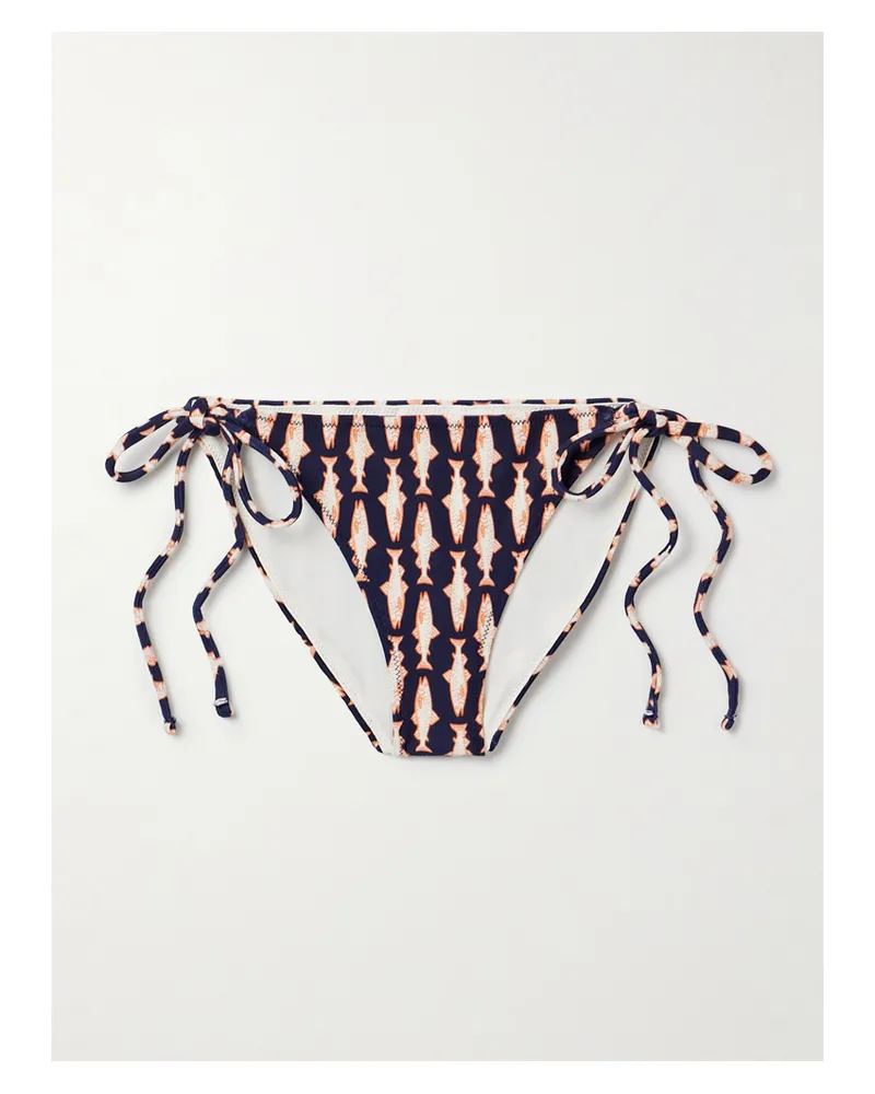 La DoubleJ Bedrucktes Bikini-höschen - Blau Blau