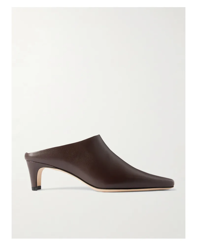 STAUD Wally Mules Aus Leder - Braun Braun