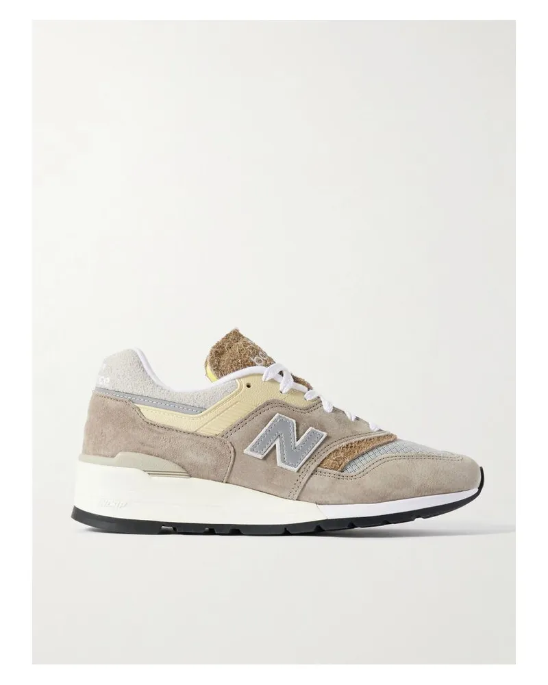 New Balance 997 Sneakers Aus Veloursleder Mit Lederbesätzen Und Mesh-einsätzen - Neutral Neutral