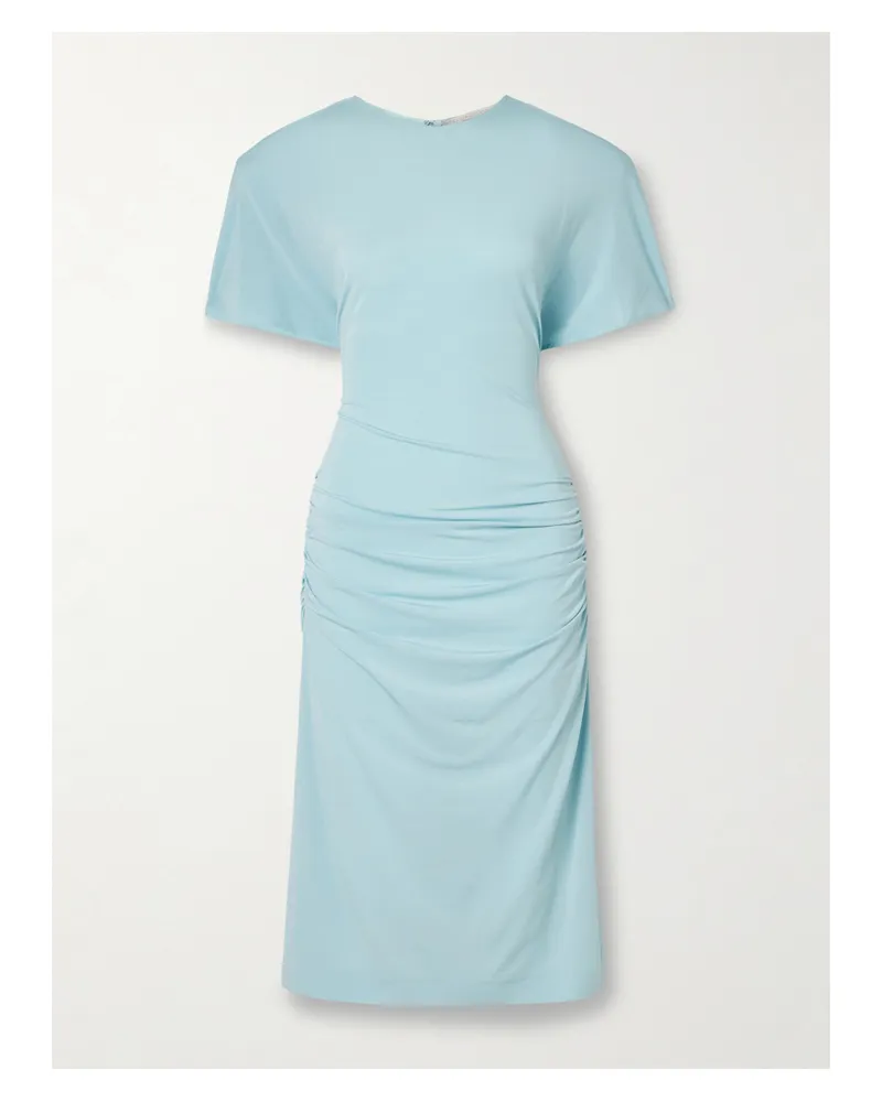 Stella McCartney Midikleid Aus Jersey Mit Raffungen - Blau Blau