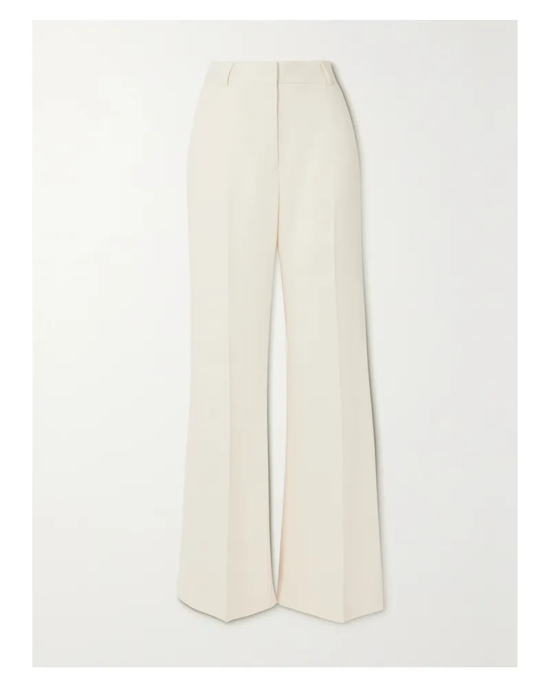 Totême Schlaghose Aus Crêpe Mit Falten - Weiß Weiß