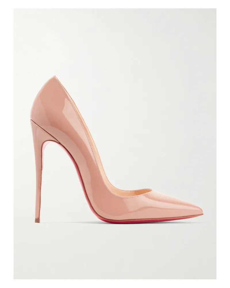 Christian Louboutin So Kate 120 Patent-leather Pumps - Neutrals Neutrals