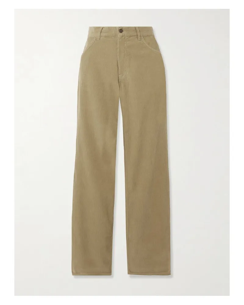 Fortela Juniper Hose Mit Geradem Bein Aus Baumwollcord - Grün Grün