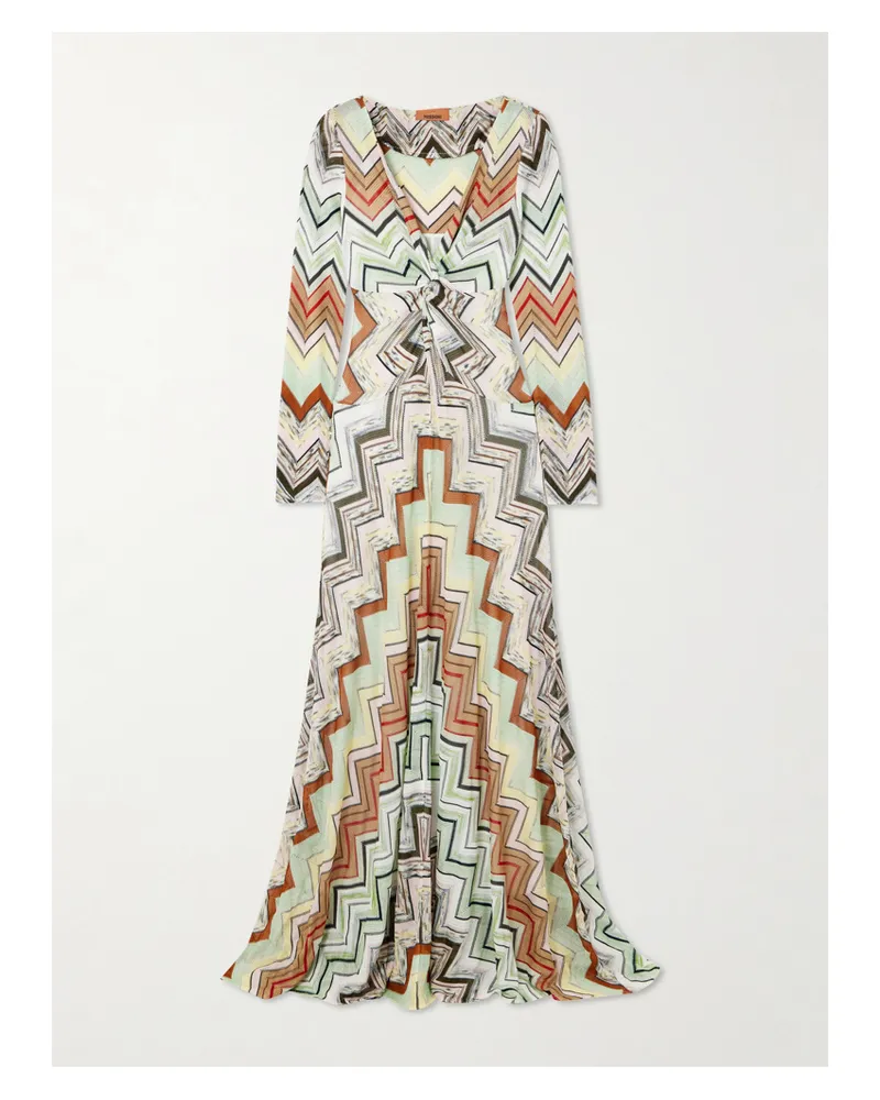 Missoni Maxikleid Aus Häkelstrick - Mehrfarbig Mehrfarbig