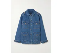 Sahariana Wattierte Jeansjacke - Blau