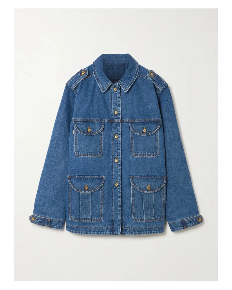 Blazé Milano Sahariana Wattierte Jeansjacke - Blau Blau