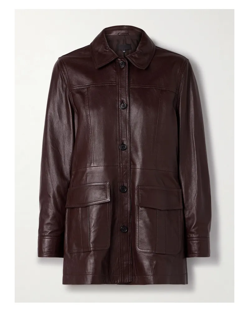 Nili Lotan Emmylou Lederjacke - Burgunder Burgunder