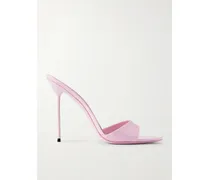 Lidia Patent-leather Mules - Pink