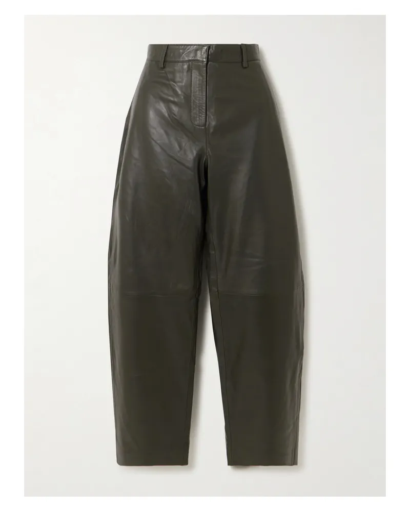 St. Agni Barrel-hose Aus Leder - Grün Grün