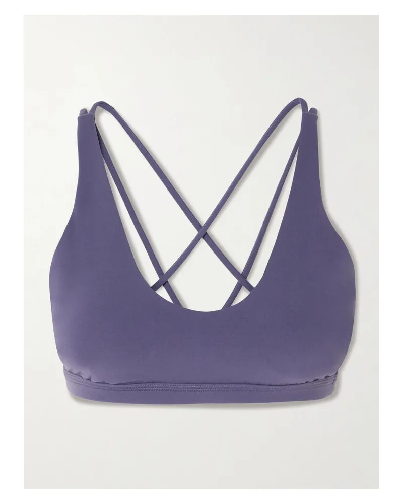 LULULEMON Yoga Full Freedom Strappy V-neck Sport-bh Aus Nulu™-material - Lila Lila
