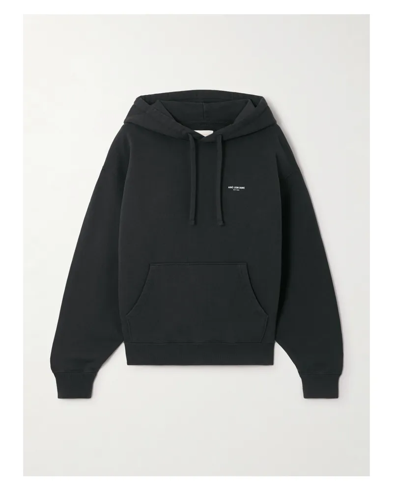 Aimé Leon Dore Hoodie Aus Baumwoll-jersey - Schwarz Schwarz