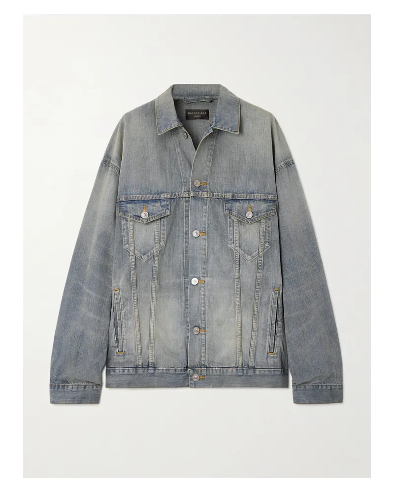 Balenciaga Oversized Denim Jacket - Blue Blue