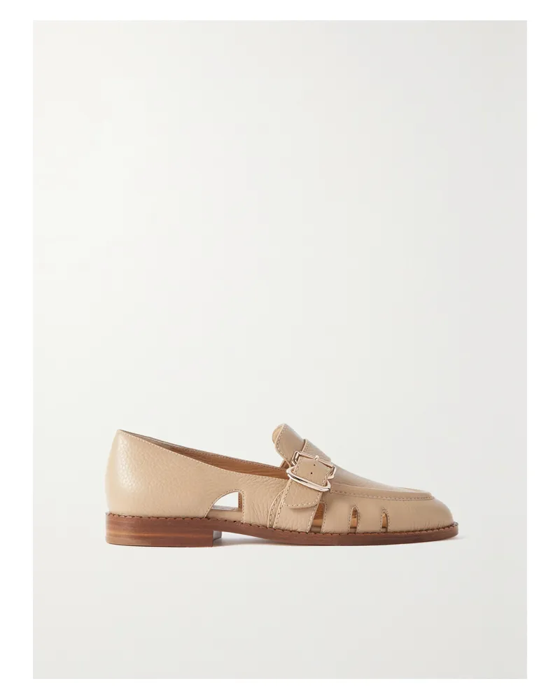 Gabriela Hearst Symon Loafers Aus Strukturiertem Leder Mit Cut-outs - Braun Braun