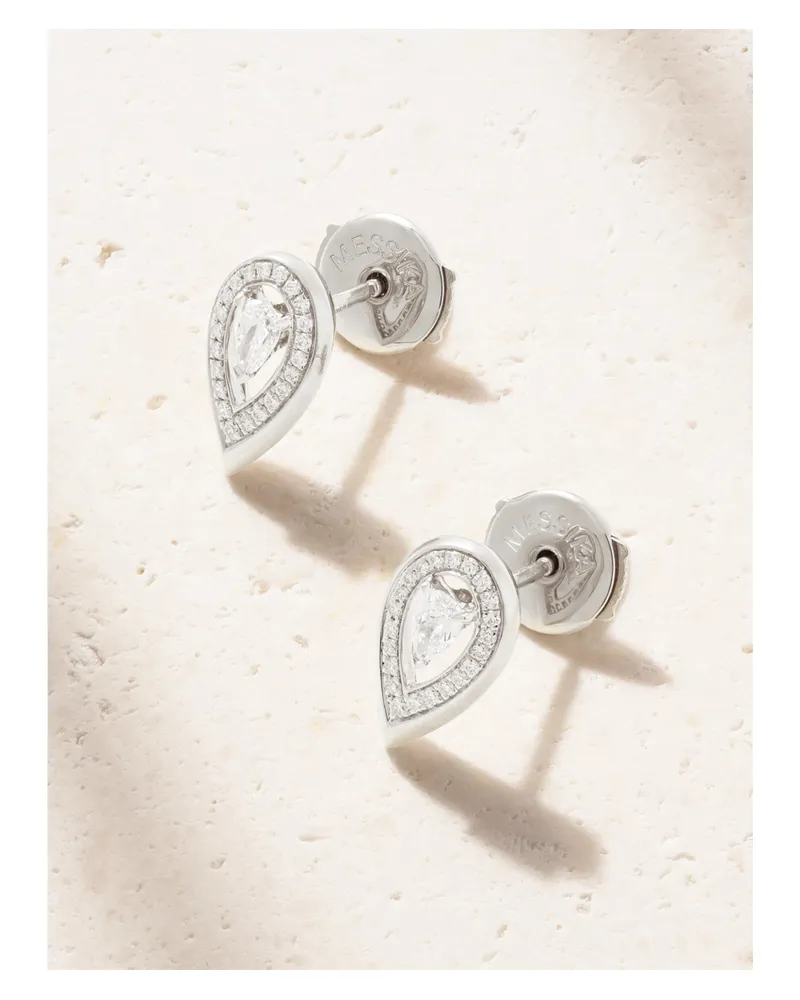 Messika Firey Ohrringe Aus 18 Karat Weißgold Mit Diamanten Gold