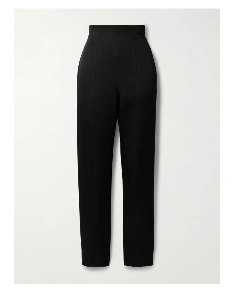 KHAITE Lenn High-rise Crepe Pants - Black Black