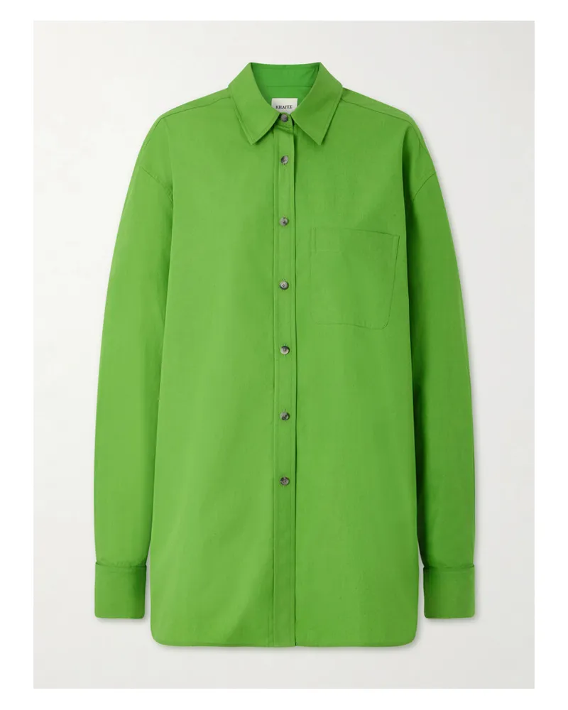 KHAITE Newton Hemd Aus Baumwollpopeline - Grün Grün