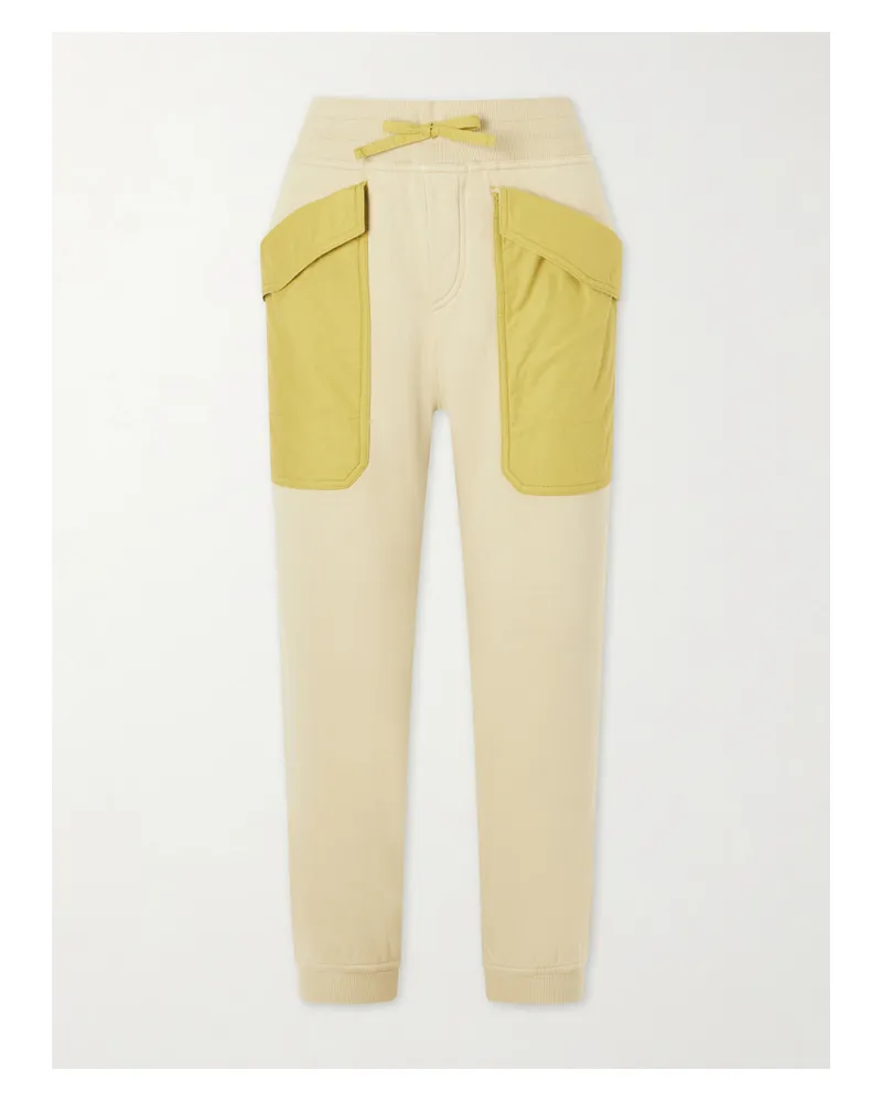 Isabel Marant Rose Cotton-jersey Track Pants - Yellow Yellow