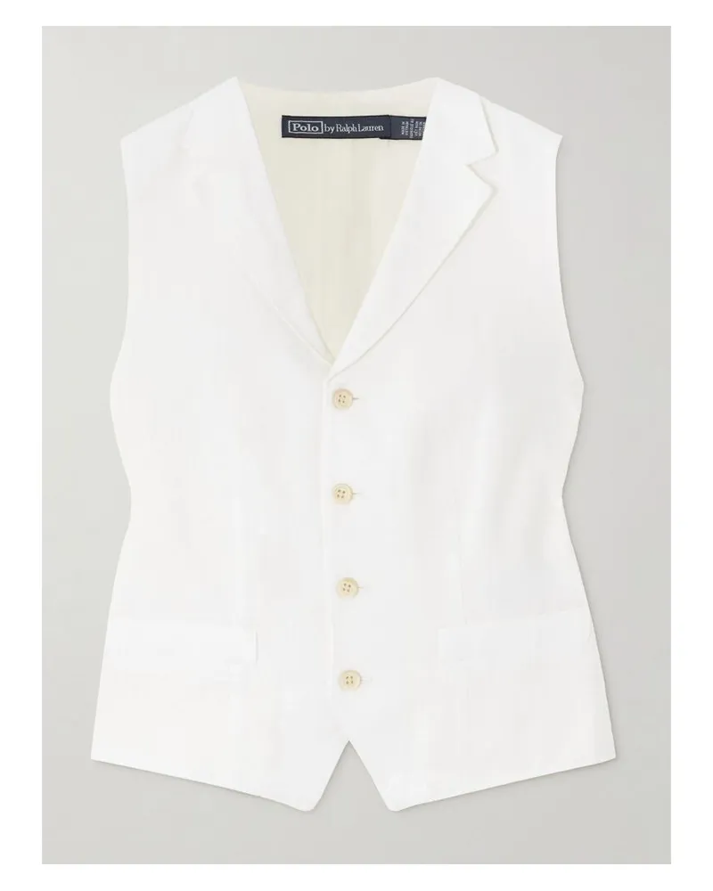 Ralph Lauren Pauline Weste Aus Leinen - Wollweiß Wollweiß