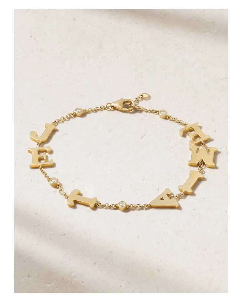 Yvonne Léon Je T'aime Armband Aus 9 Karat Gold Mit Diamanten Gold