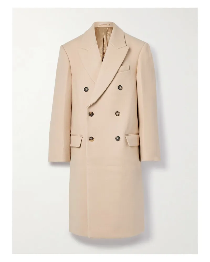 WARDROBE.NYC Hailey Bieber Doppelreihiger Mantel Aus Wolle - Neutral Neutral