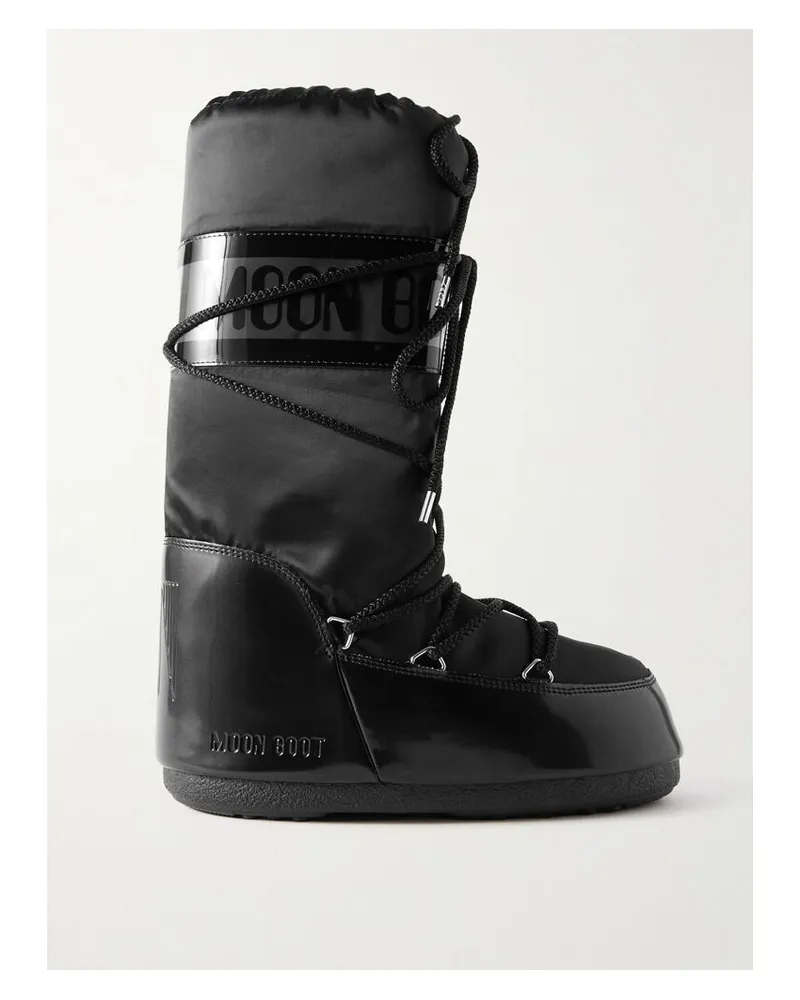 Moon Boot Icon Glance Schneestiefel Aus Shell Und Pvc - Schwarz Schwarz