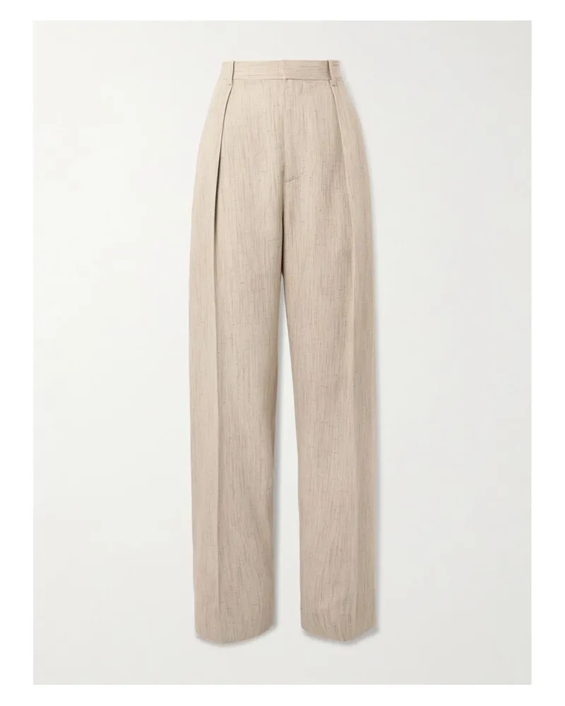 Bottega Veneta Hose Aus Canvas Mit Schmal Zulaufendem Bein Und Falten - Neutral Neutral
