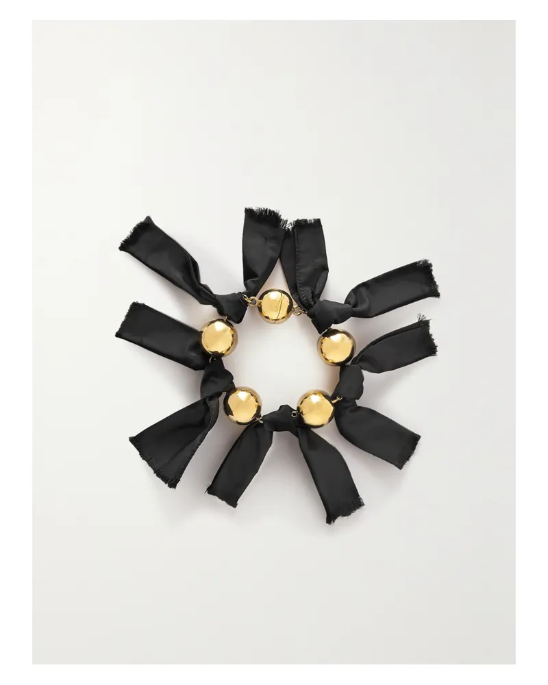 Jacquemus Armband Aus Taft Mit Goldfarbenen Details - Schwarz Schwarz